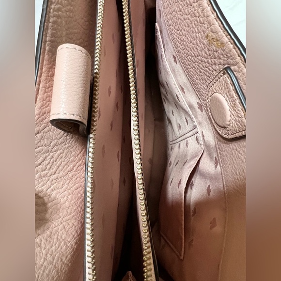Kate Spade Jackson Large Light Pink Leather Shoulder Bag Triple Compartment EUC - Picture 8 of 15